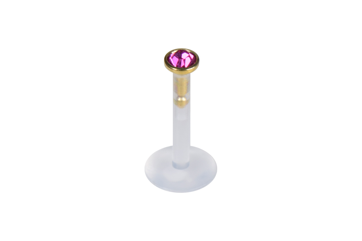 PMFK Labret Piercing mit Plug-in-System - Chirurgenstahl-Aufsatz mit Kristall ++SALE++